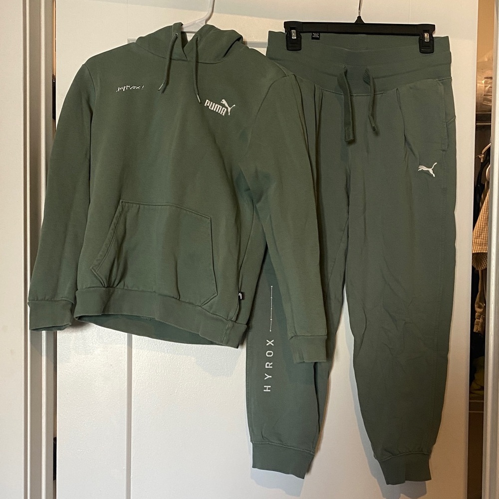 Puma Olive Green Tracksuit Set